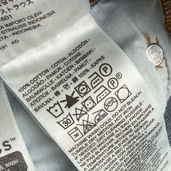 Levi's 501 Women’s Straight Blue Jeans - Picture 6 of 9